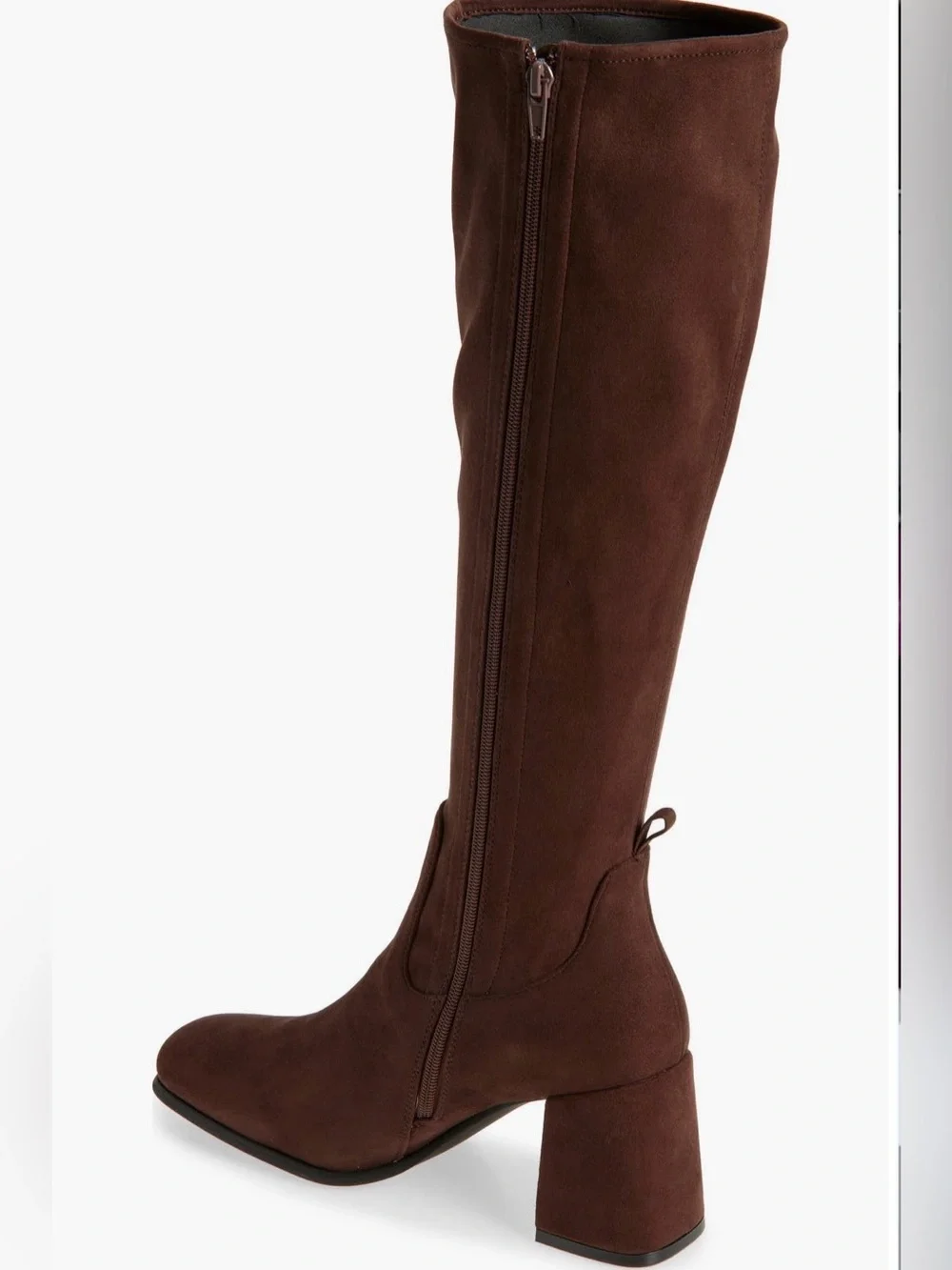 Women’s Sz 5.5 Jeffrey Campbell Hotlava Knee Length Boots in Dark Brown Suede